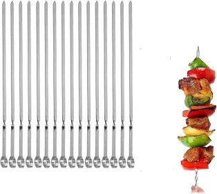Metal Skewer for Grilling,Kabob Skewer,Flat BBQ Barbecue Skewer,Grilling Skewers Set,Reusable BBQ